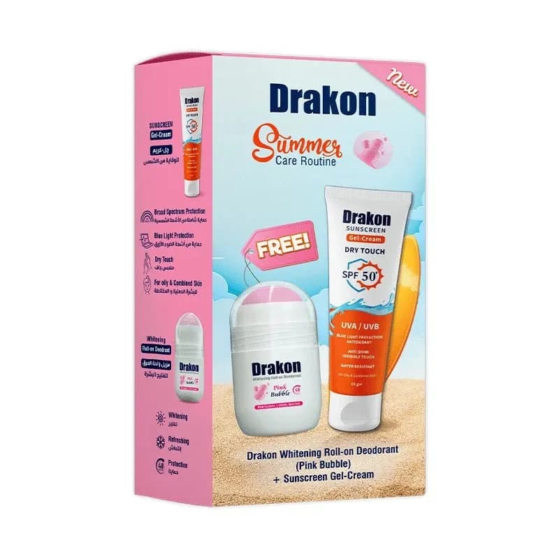 Drakon Roll-on Pink Bubble + Sunscreen Gel-Cream