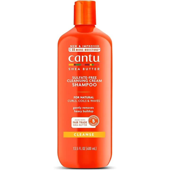 Cantu Sulfate-Free Cleansing Cream Shampoo with Shea Butter for Natural Hair, 400ml