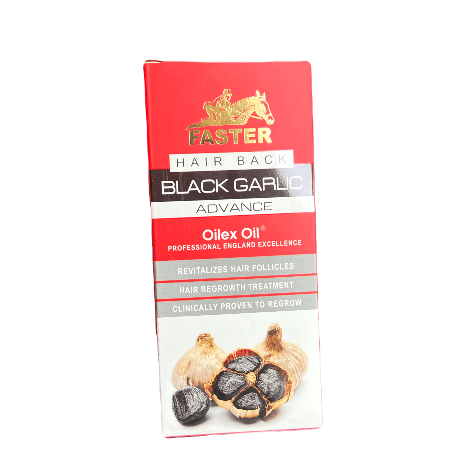Faster Black Garlic advance Oil Hair Back red